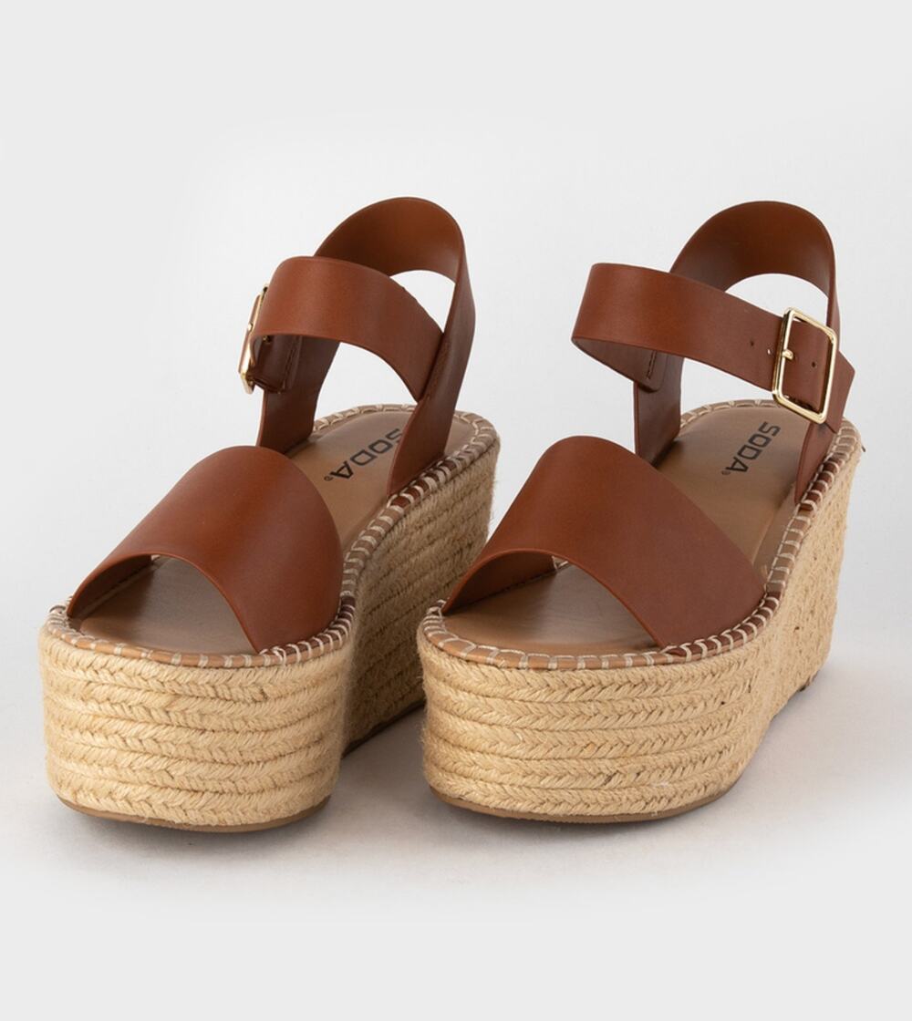 SODA Ankle Strap Espadrille Platform Heels Women’s Size 9 NWOT